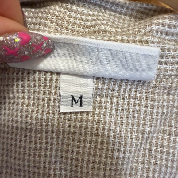 bryn Walker tan linen Sleeveless Wrap Top - Picture 4 of 7